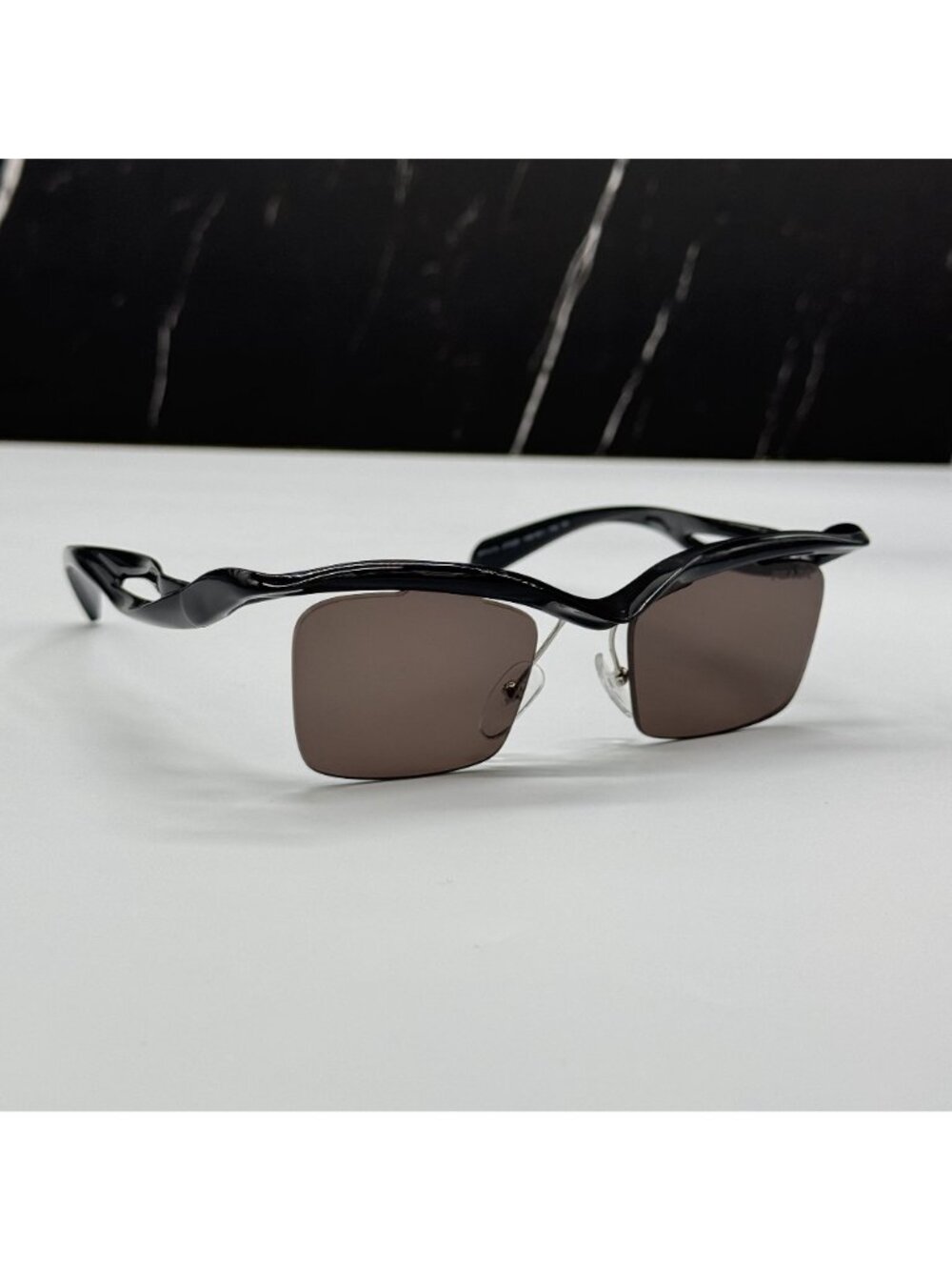 NEW PRADA PRA15S 1AB8C1 SUNGLASSES PR A15S 1AB8C1 SQUARE BLACK UNISEX SPR A15S - Picture 9 of 13